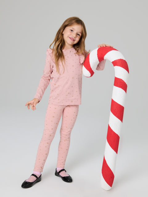 Sinsay Girl's Dusty Rose With stars in gold elastic waist Pants  | Sinsay in Lebanon