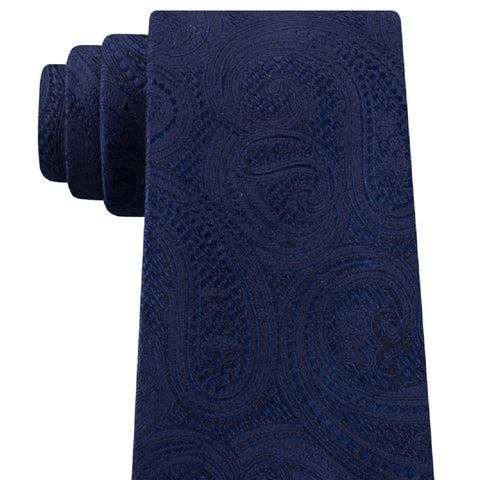 Michael Kors Men's Navy Rich Texture Regular Paisley Silk Tie | Michael Kors In Lebanon