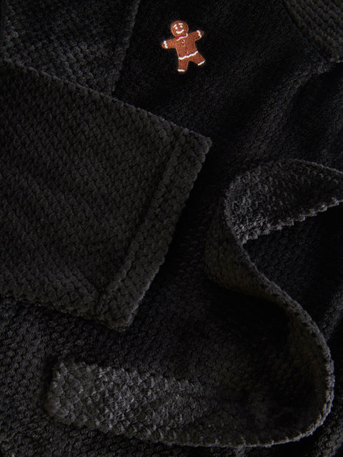 Reserved Men's Black Dressing Gown With Tie Waist Belt | Reserved In Lebanon