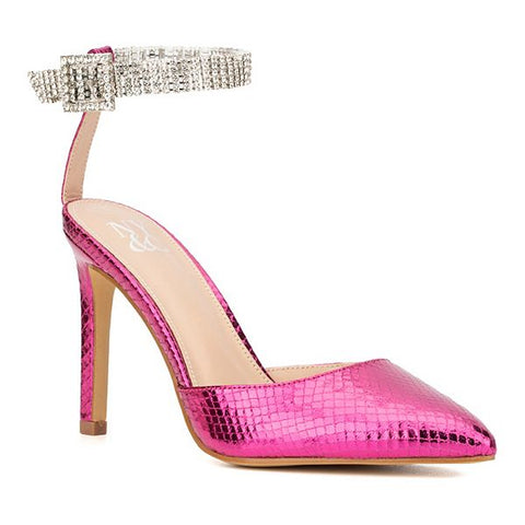 New York & Company Women's Fuchsia Mallory Heeled Sandals | New York & Company In Lebanon