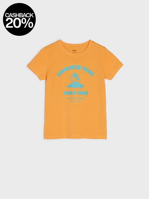 Sinsay Boy's Orange Print T-Shirt | Sinsay In Lebanon