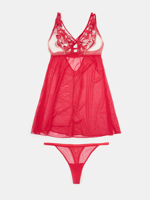Sinsay Women's Red Lace Nightdress | Sinsay In Lebanon