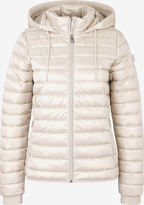 Tom Tailor Women's Silver Quilted Hooded Winter Jacket |Tom Tailor In Lebanon
