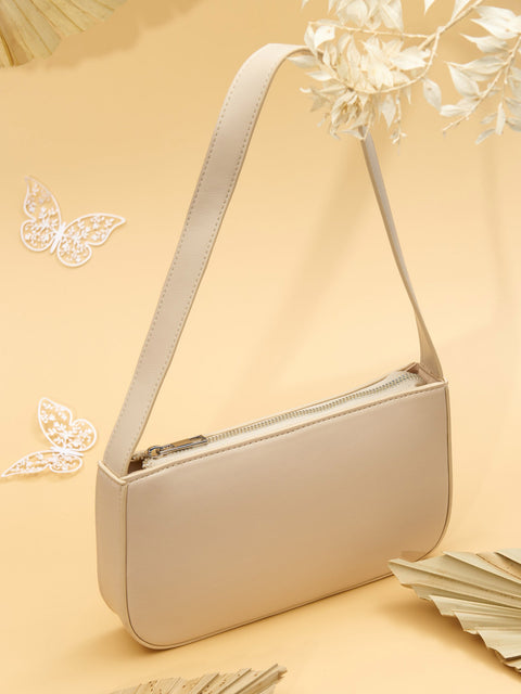 Sinsay Women's Beige Faux Leather Shoulder Bag | Sinsay In Lebanon