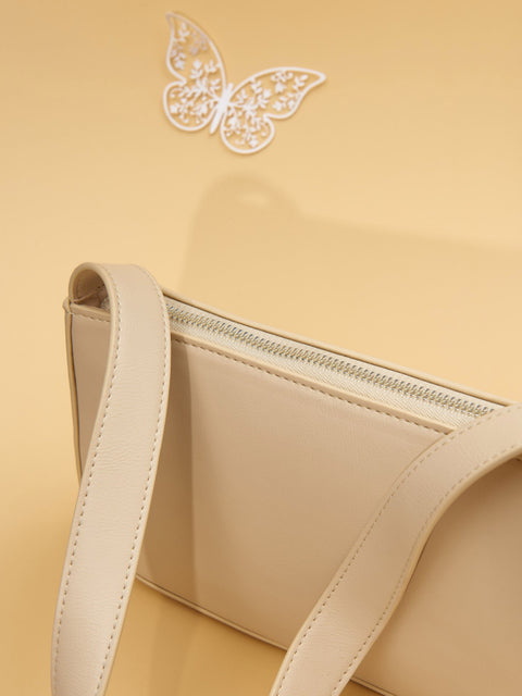 Sinsay Women's Beige Faux Leather Shoulder Bag | Sinsay In Lebanon