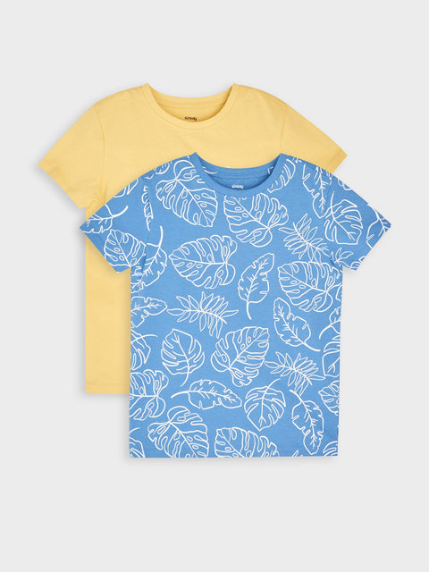 Sinsay Boy's Blue & Yellow T-shirts 2 Pack | Sinsay In Lebanon