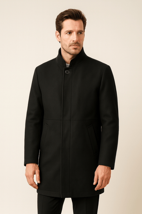 Burton Men's Black Wool Coat |Burton In Lebanon