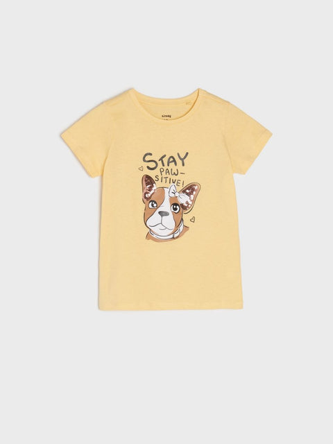 Sinsay Girl's Yellow Patterned T-Shirt |Sinsay In Lebanon