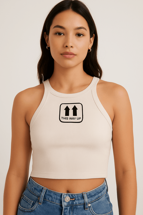 Missguided Women's Beige Crop Top AMF1612 shr