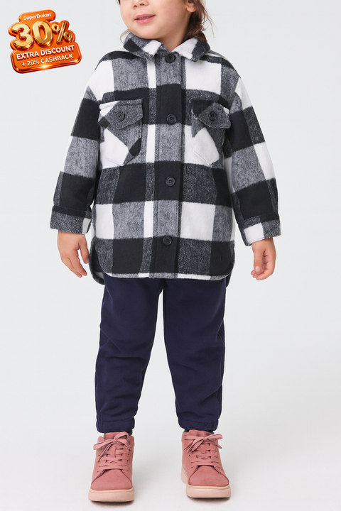 Sinsay Girl's Black & White Checkered Jacket | Sinsay In Lebanon