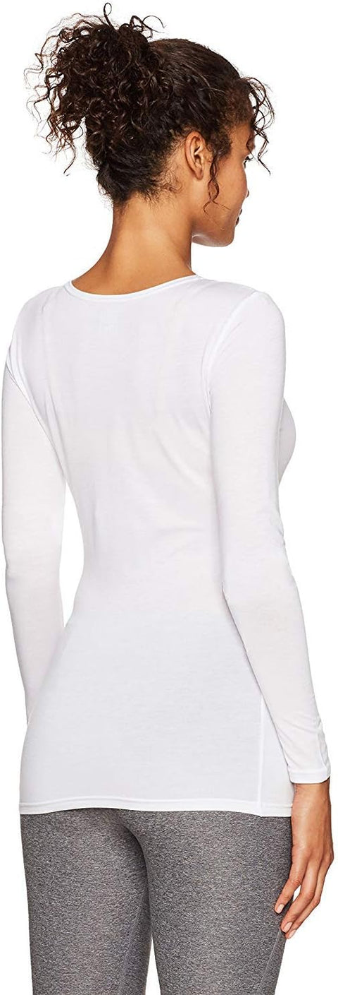 32 Degrees Women's White  Heat Scoop Neck Thermal Blouse | 32 Degrees in Lebanon