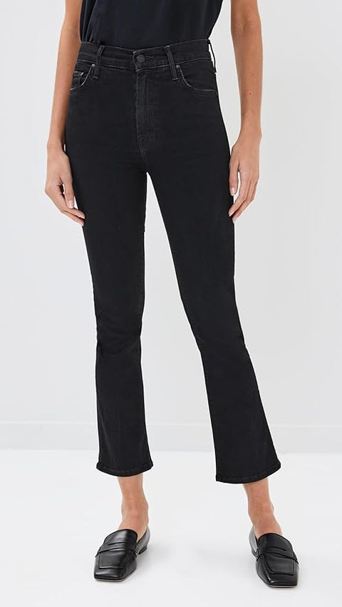 Mother Women's Black The Insider Crop Jeans | Mother In Lebanon