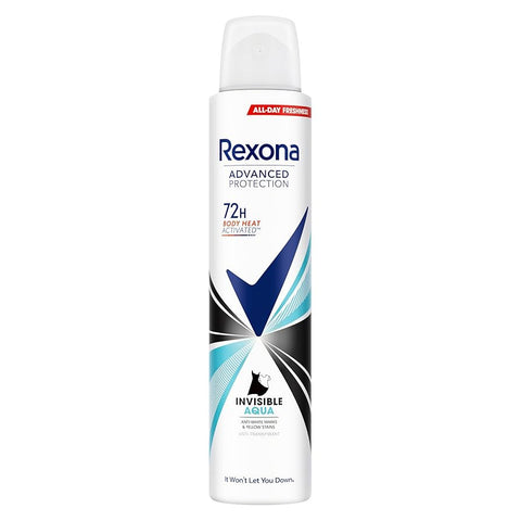 Rexona Women Advanced Protection 72H Invisible Aqua Deodorant 200ml | Rexona In Lebanon