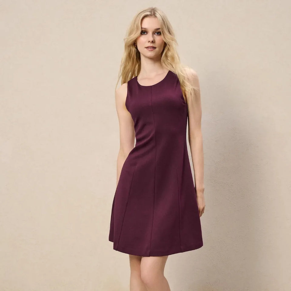 Sinsay Women's Burgundy Sleeveless Dress