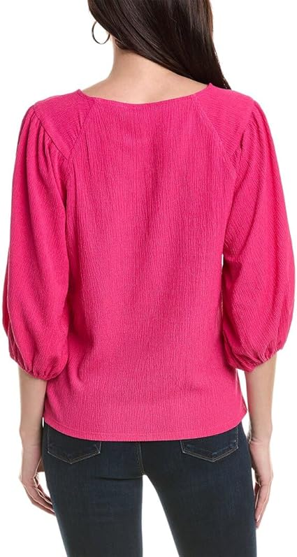 Vince Camuto Women's Fuchsia Puff Sleeve Knit Top| Vince Camuto In Lebanon