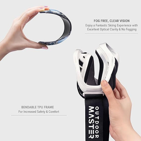 OutdoorMaster White OTG Ski and Snowboard Goggles  | OutdoorMaster In Lebanon