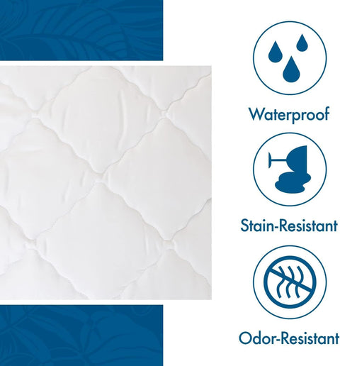Tommy Bahama White 400TC Triple Protection Waterproof Mattress Pad |Tommy Bahama In Lebanon