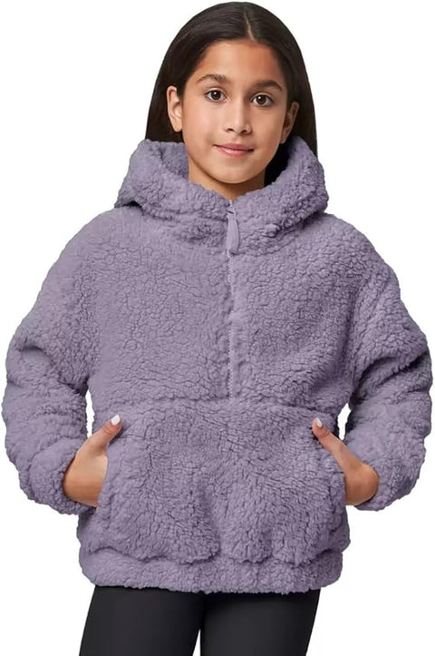 Mondetta Girl's Lilac Fur Hoodies | Mondettain Lebanon
