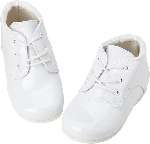 Josmo Baby Boy's White First Steps Hi Top Walking Dress Shoe |Josmo In Lebanon