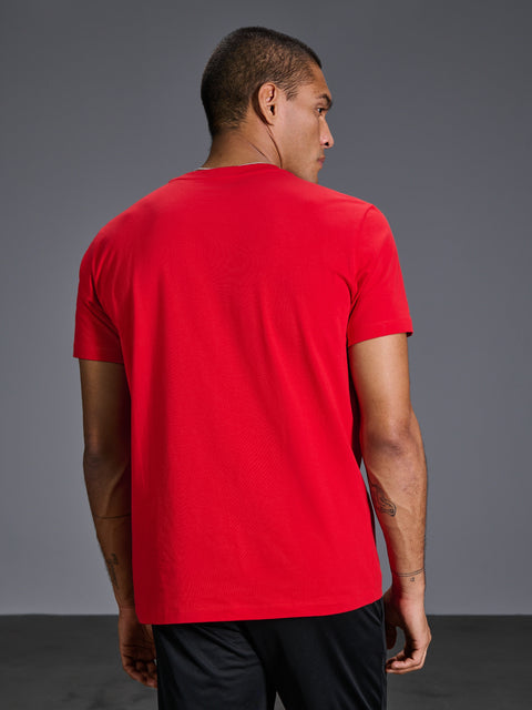 Sinsay Men's Red Short Sleeved T-Shirt With A Print | Sinsay In Lebanon
