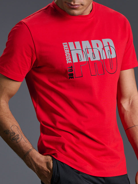 Sinsay Men's Red Short Sleeved T-Shirt With A Print | Sinsay In Lebanon