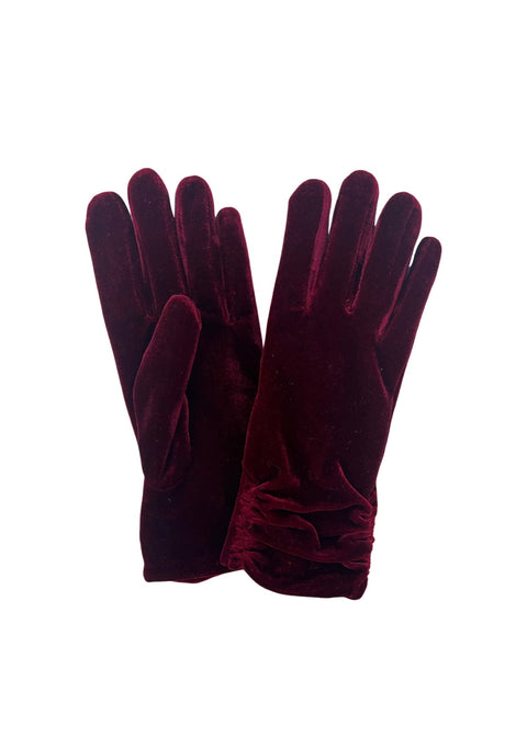 Marcus Adler Women's Burgundy Thinsulate Lined Velvet Gloves | Marcus Adler In Lebanon