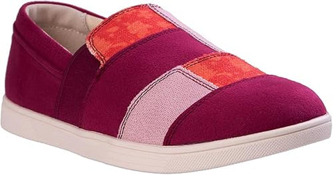 Revitalign Women's Red Plum Lydia Patchwork Sneaker| Revitalign In Lebanon