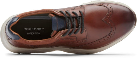 Rockport Men's Brown Reboundx Wingtip Sneaker | Rockport In Lebanon