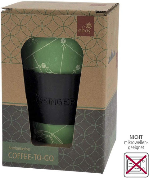 Ebos Black & Green Glucks Bringer Melamine Cup With Silicone Lid | Ebos In Lebanon