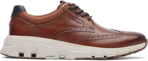 Rockport Men's Brown Reboundx Wingtip Sneaker | Rockport In Lebanon