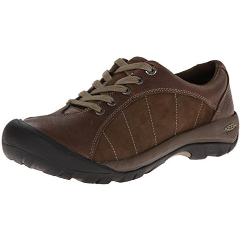Keen Women Brown Leather Lace-Up Sneakers | Keen in Lebanon