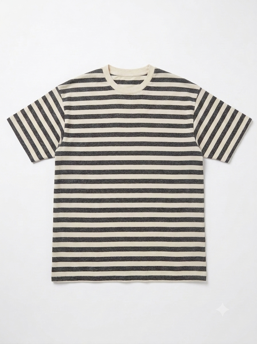 Zara Boy's Grey & Cream Horizontal Striped T-Shirts | Zara In Lebanon