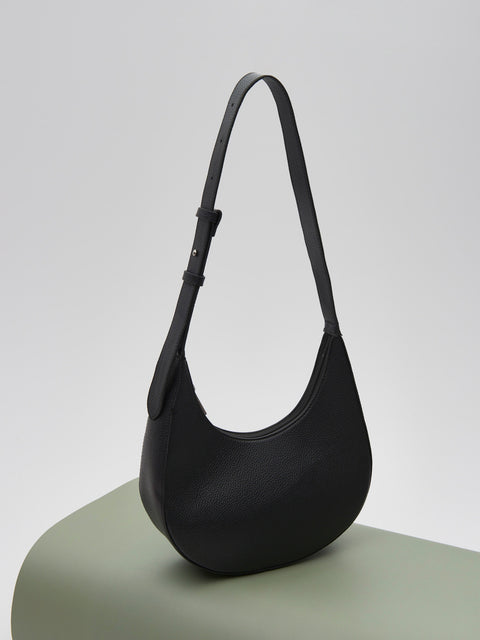 Sinsay Women's Black Faux Leather Shoulder Bag With Adjustable Strap | Sinsay In Lebanon