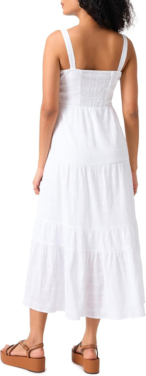 Sanctuary Women's White Watching Sunset Tiered Midi Dress |Sanctuary In Lebanon