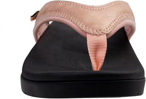Spenco Women's Dusty Rose Shoreline Dusted Metallic Flip-Flop Slipper |Spenco In Lebanon