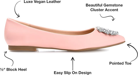 Journee Collection Women's Pink Renzo Flat's |Journee Collection In Lebanon