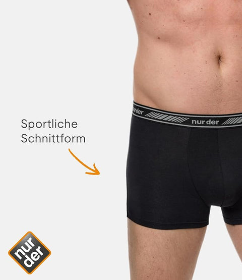 Nur Der Men's 2 Black Boxer 3D-Flex Classic Doppelpack Panties 2x-L | Nur Der  In Lebanon