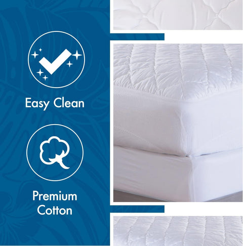 Tommy Bahama White 400TC Triple Protection Waterproof Mattress Pad |Tommy Bahama In Lebanon