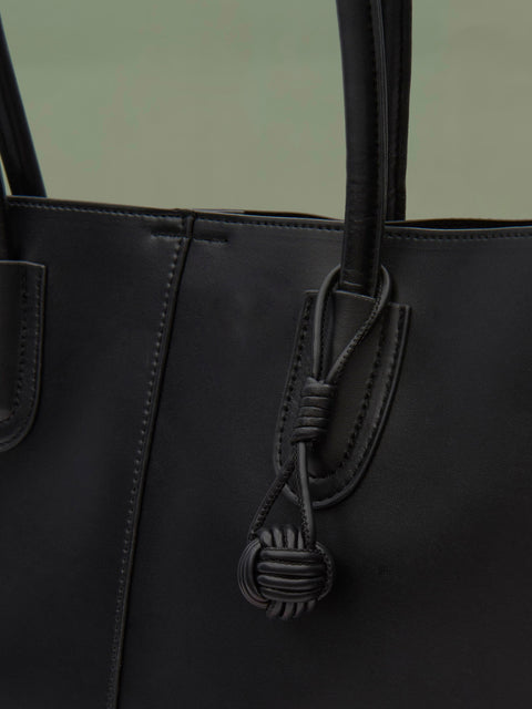 Sinsay Women's Black Leather Shoulder Bag With Decorative Pendant | Sinsay In Lebanon