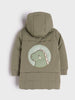 Sinsay Baby Boy's Khaki Green Printed Hooded Jacket | Sinsay In Lebanon