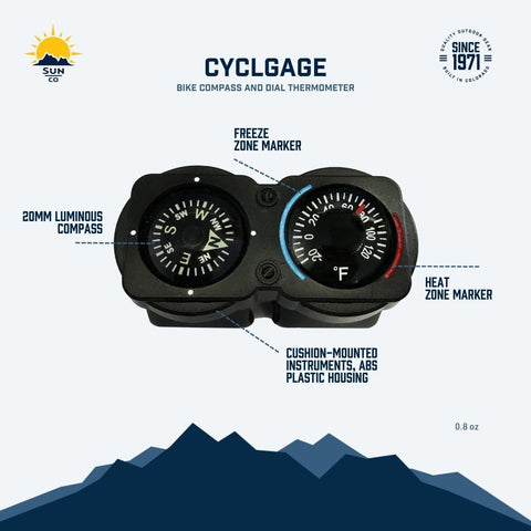Sun Co Cyclegade Bicycle Compass & Thermometer | Sun Co In Lebanon