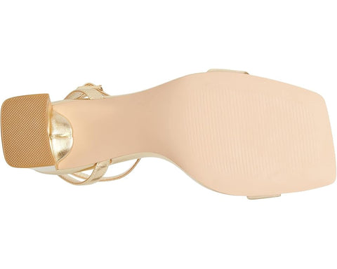 Steve Madden Women's Gold Synthetic Luxe Heeled Sandal |Steve Madden In Lebanon