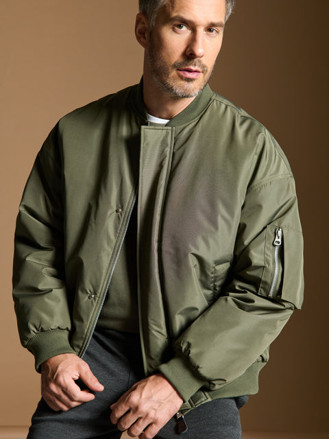 Sinsay Men's Olive Green 3 Pockets Bomber Jacket|Sinsay In Lebanon
