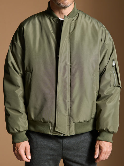 Sinsay Men's Olive Green 3 Pockets Bomber Jacket|Sinsay In Lebanon