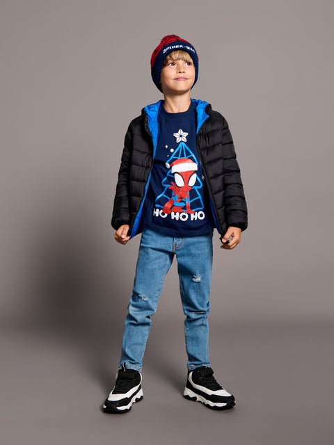 Sinsay Boy's Navy Christmas Spider-Man Print T-Shirt|Sinsay In Lebanon