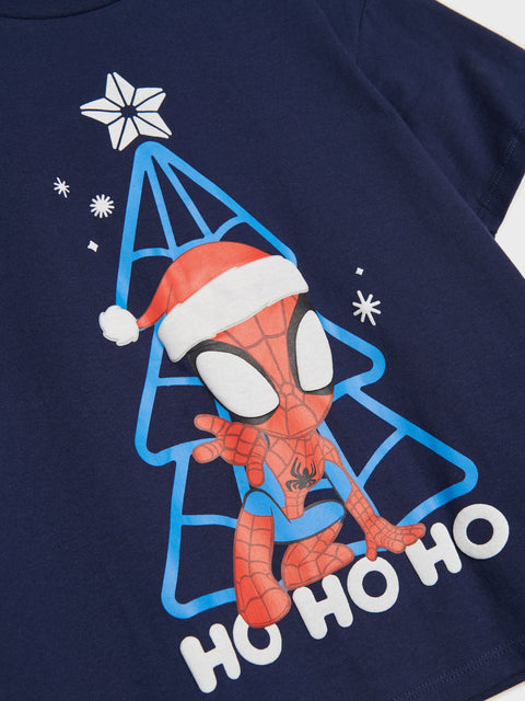 Sinsay Boy's Navy Christmas Spider-Man Print T-Shirt|Sinsay In Lebanon