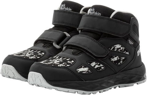 Jack Wolfskin Boy's Black Woodland 2 Texapore Mid VC K Sneakers |Jack Wolfskin in Lebanon