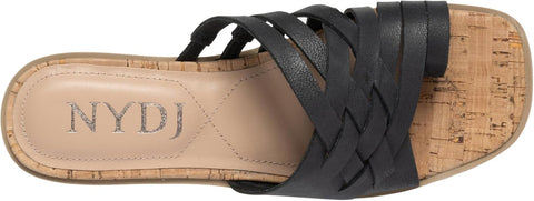 NYDJ Women's Black Reesie Wedge Slipper | NYDJ in Lebanon