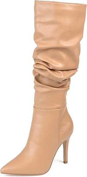 Journee Collection Women's Tan Comfort Foam Extra Wide Calf Sarie Boots |Journee Collection In Lebanon
