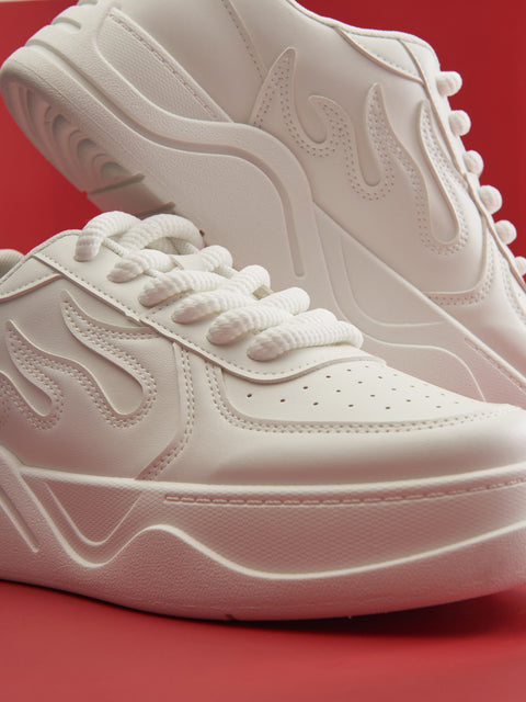 Sinsay Women's White Reflective Element Sneakers|Sinsay In Lebanon